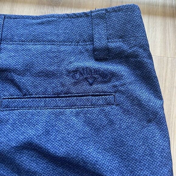 CALLAWAY Men’s Sz 40 Opti-Dri Active Waistband Pebbled Blue Golf Shorts Stretch - Picture 3 of 10